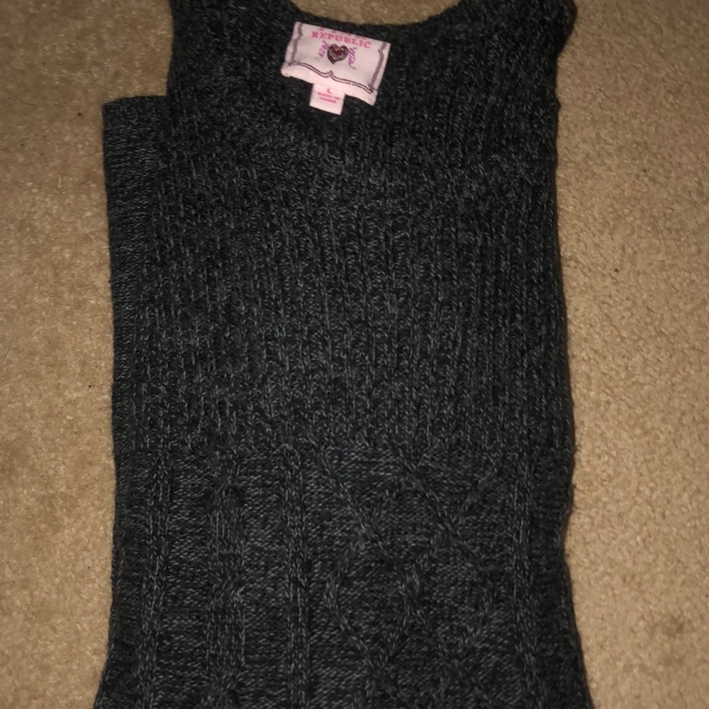Long gray sweater